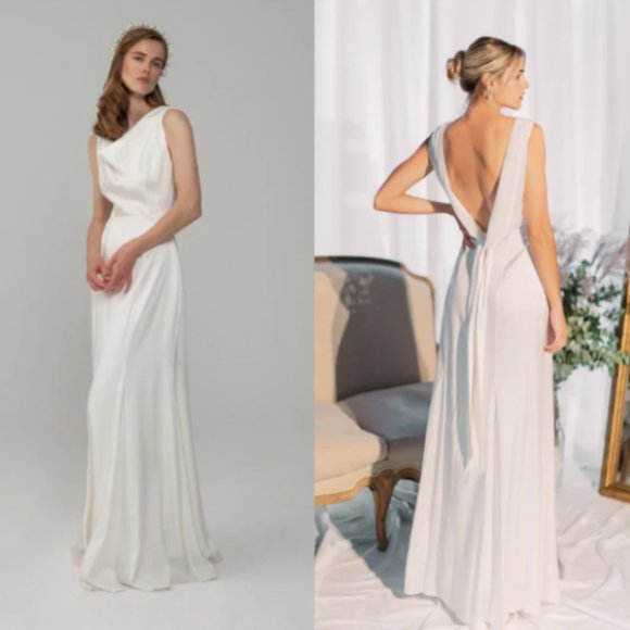 Dresses & Skirts - Wolf & Badger Mira Silk Wedding Dress by Rowley Hesselballe London